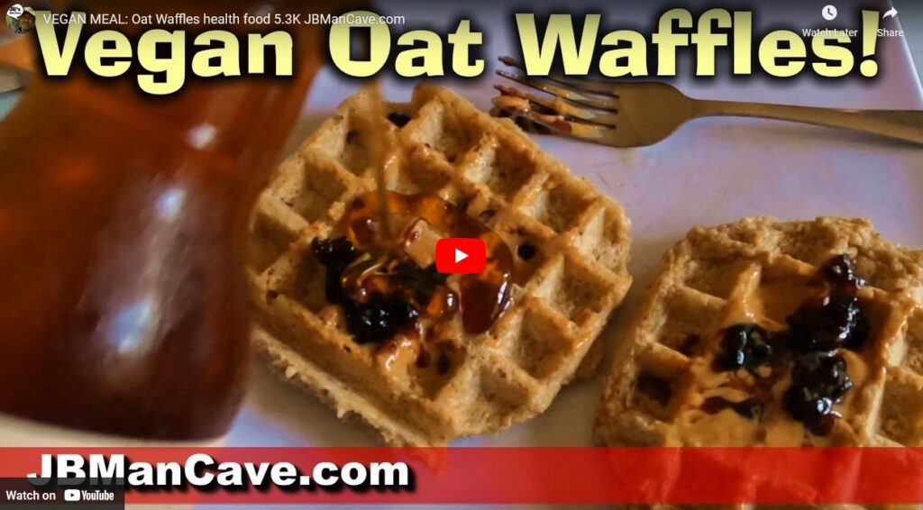 Vegan oat waffles meal